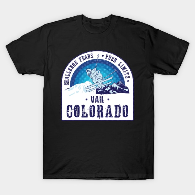 Ski Vail Colorado T-Shirt by JordanHolmes